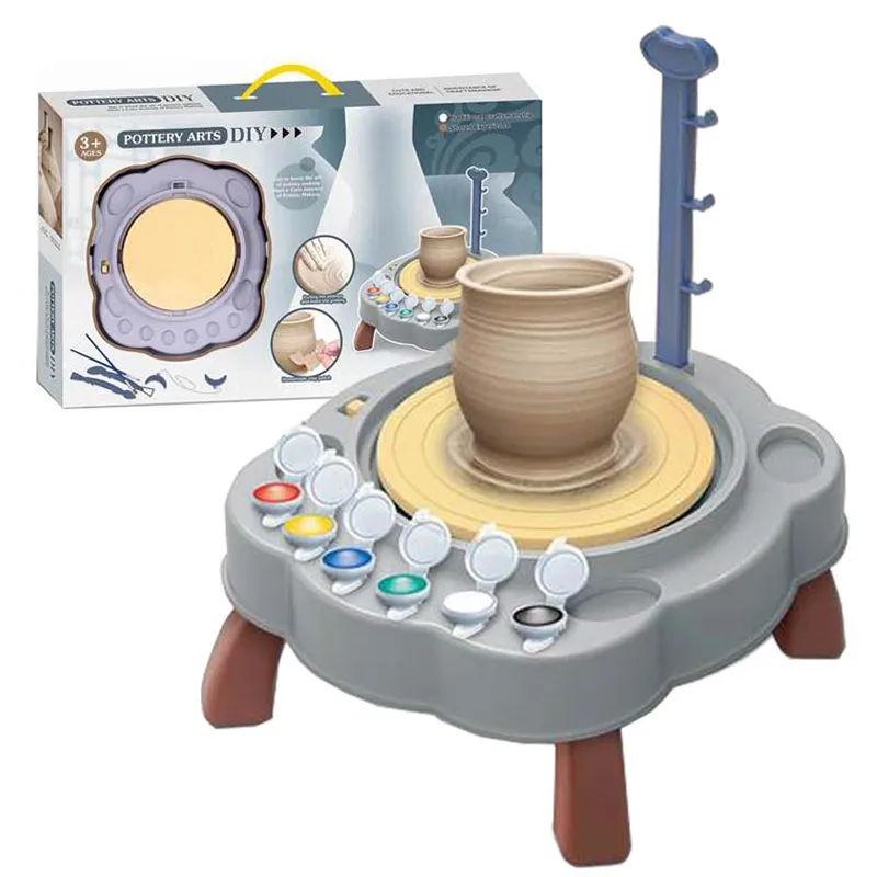 Ceramic Arts Machine - Kids Pottery Wheel Set with Electric Clay Maker, Complete with Tools and Clay for Creative Fun, Ideal for Ages 3 (ZY111)